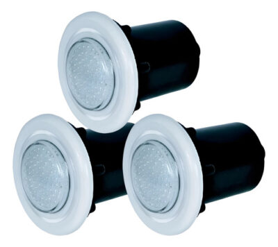Kit 3 Refletores 74 Leds Super Bright Rgb P/ Piscina Netuno