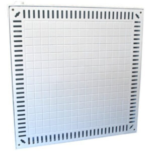 Tampão Porta Casa Máquina 80x80 Simples C/ Grelha Branco Gda