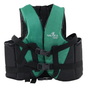 Colete Salva Vidas Coast Verde E Preto 70kg - Nautika