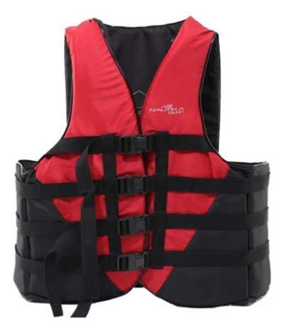 Colete Salva Vidas Coast Vermelho E Preto 110kg - Nautika - Imagem 2