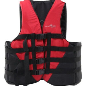 Colete Salva Vidas Coast Vermelho E Preto 130kg - Nautika