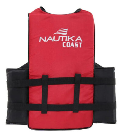 Colete Salva Vidas Coast Vermelho E Preto 70kg - Nautika - Imagem 2