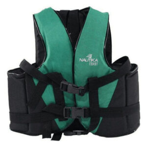 Colete Salva Vidas Coast Verde E Preto 20kg - Nautika