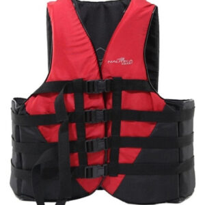 Colete Salva Vidas Coast Vermelho E Preto 10kg - Nautika
