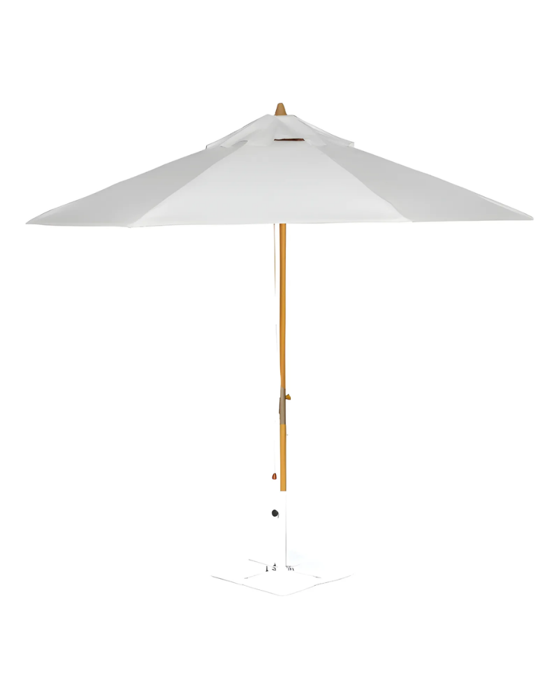 Guarda Sol Madeira Bagum 3m Branco - Ronchetti