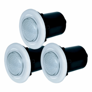 Kit 3 Refletores 74 Leds Super Bright Rgb P/ Piscina Netuno